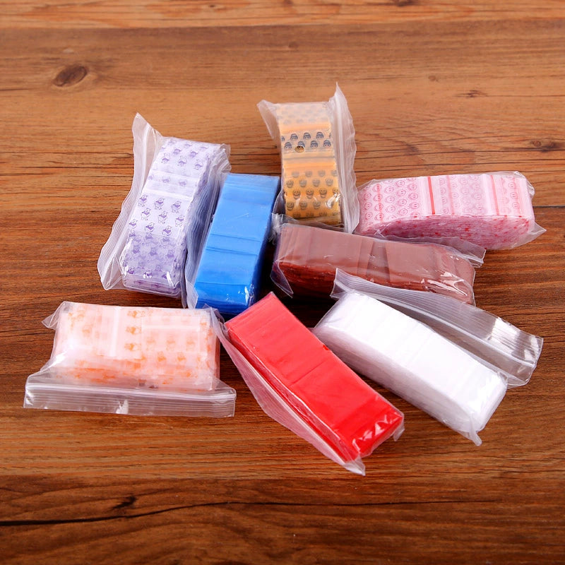 2.5 * 3cm * 20 Silk Thickened Transparent Ziplock Bag Commemorative Coin Ornament Medicine Powder Plastic Trumpet Mini Envelope Bag