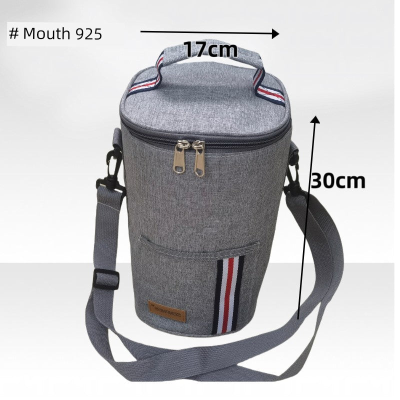 Multi-Layer 2.8 L Insulated Barrel Long Lunch Box Bag