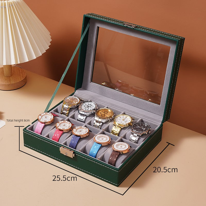 Good-looking Leather Large Capacity with Lid Dustproof Storage Box