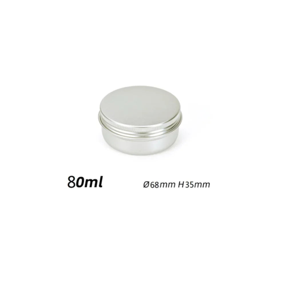 5ml-250ml Aluminum Tin Jars Round Silver Cosmetic Containers With Screw Thread Lid for Lip Balm Face Cream Candle Tea Cans Box