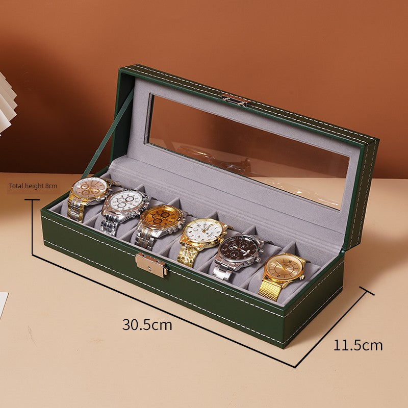 Good-looking Leather Large Capacity with Lid Dustproof Storage Box