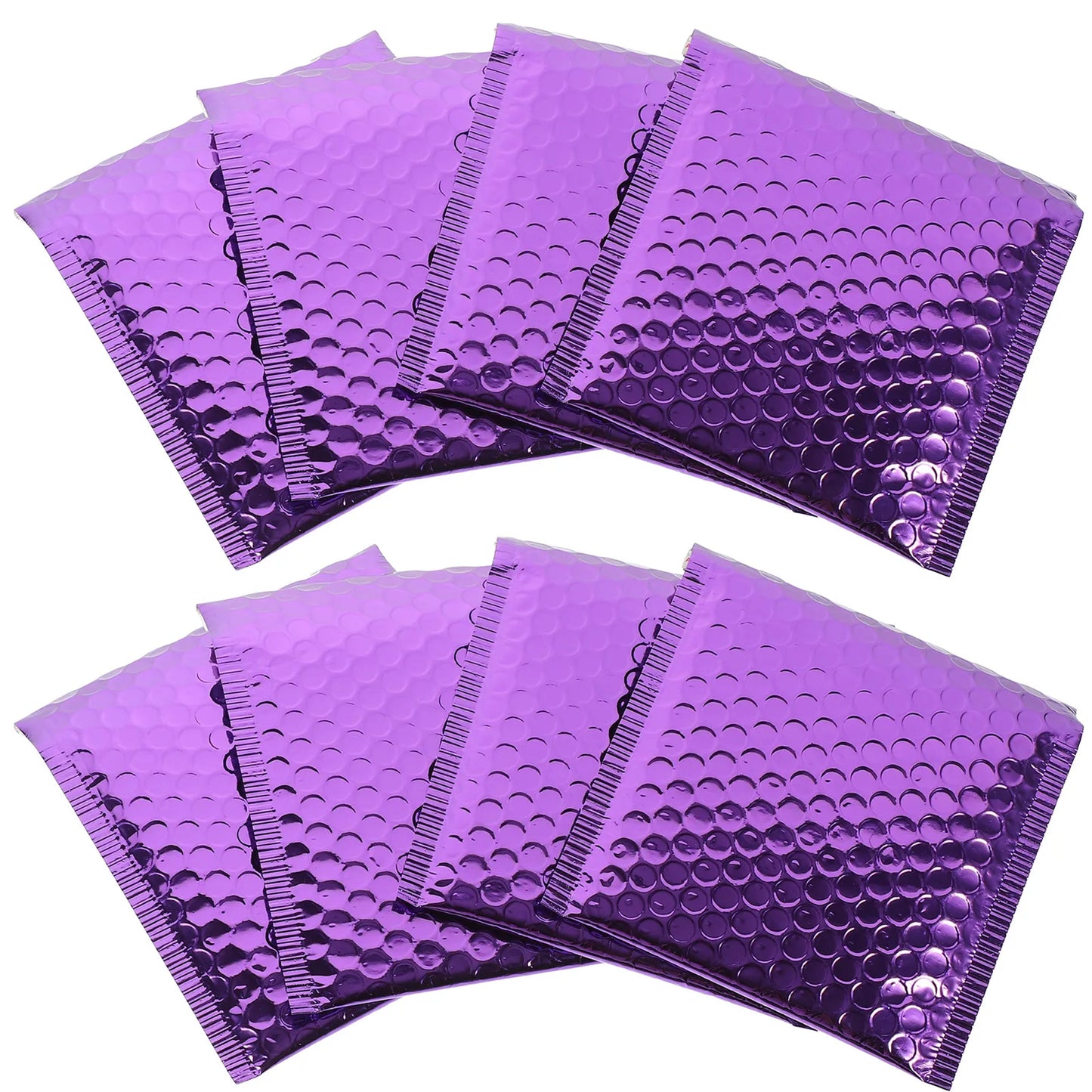 20Pcs Holographic Bubble Mailer Purple Mailing Envelope Waterproof Courier Bag Padded Bubble Envelopes Pack Bag NEW for Shipping