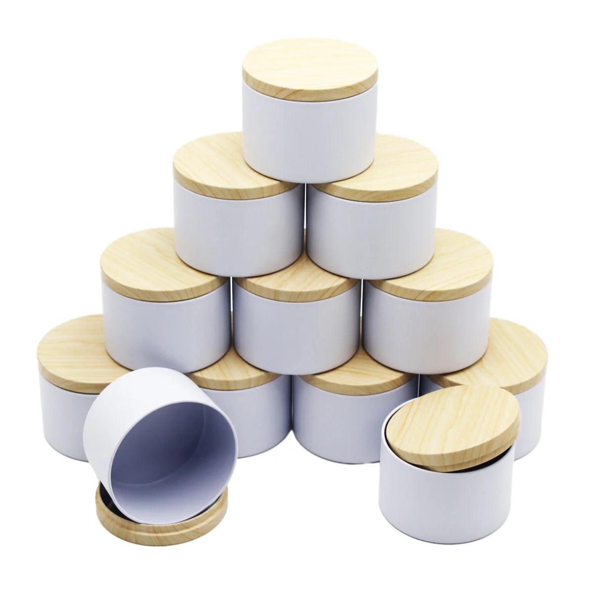 12pcs 4oz Candle Tins With Lids, Round Metal Candle Jars Kit For Loose Candles, Used For DIY Storage, Candle Making Supplies,