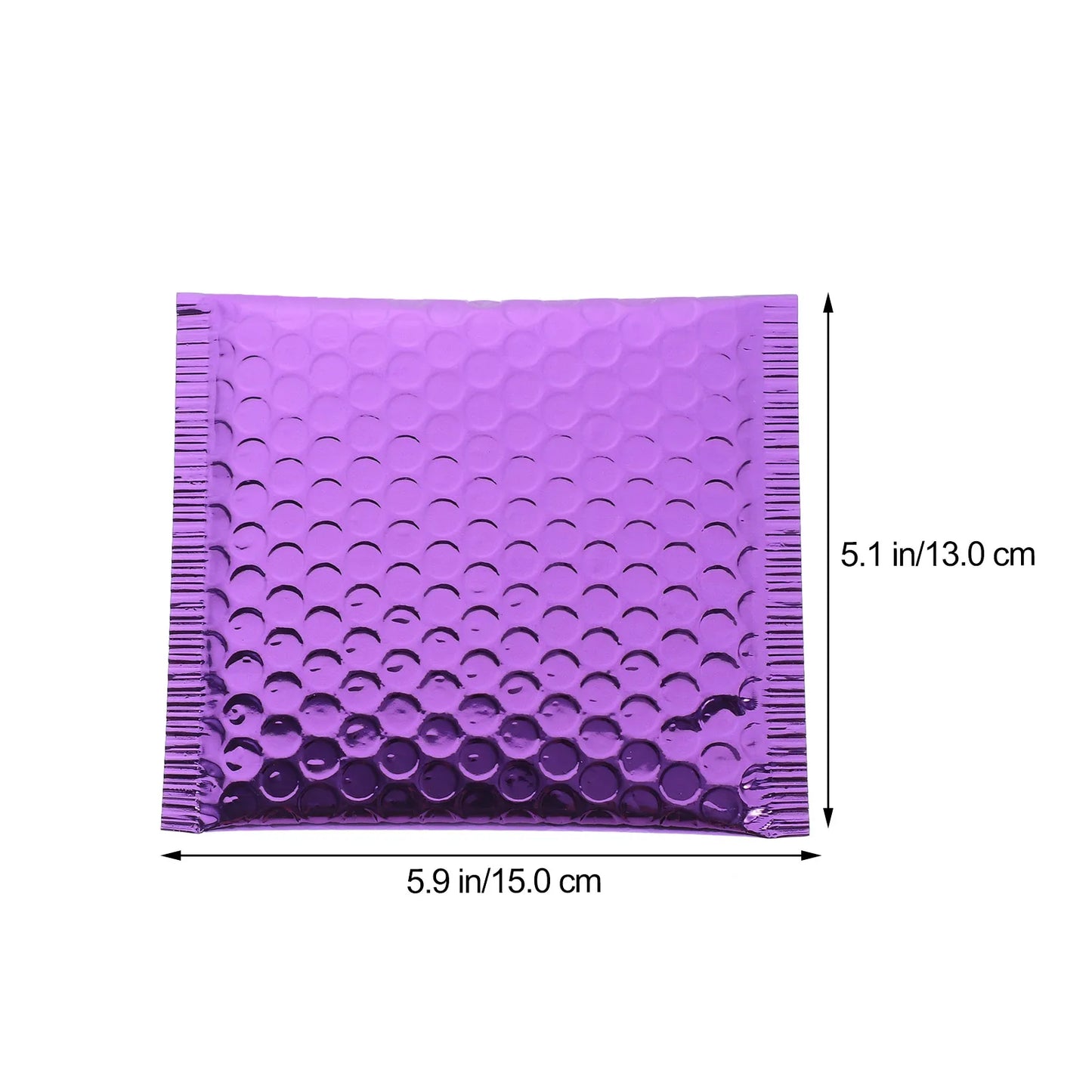 20Pcs Holographic Bubble Mailer Purple Mailing Envelope Waterproof Courier Bag Padded Bubble Envelopes Pack Bag for Shipping