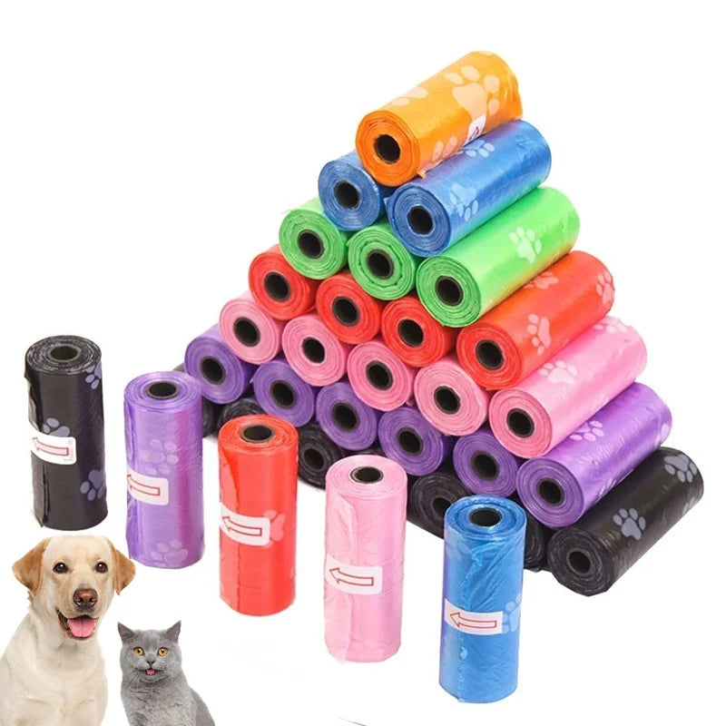 Pet Dog Poop Bags Dispenser Collector Garbage Bag Puppy Cat Pooper Scooper Bag Small Rolls Outdoor Clean Pets Supplies