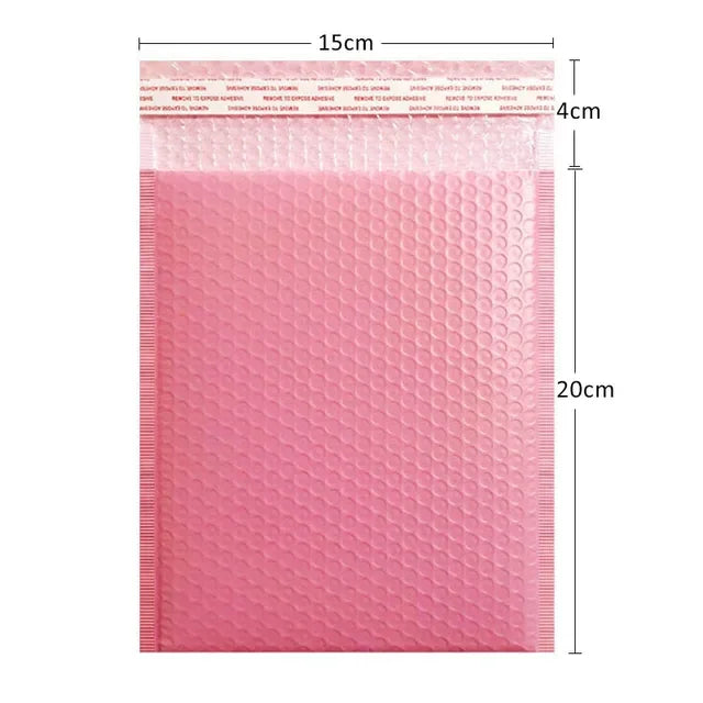 Pink Bubble Envelope Bags Self Seal Mailers - 10pcs Padded Shipping Envelopes with Bubble Mailing Bag for Gift Packages