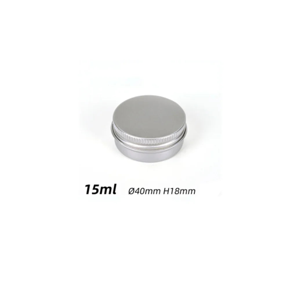 5ml-250ml Aluminum Tin Jars Round Silver Cosmetic Containers With Screw Thread Lid for Lip Balm Face Cream Candle Tea Cans Box