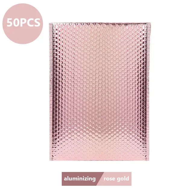 Rose Bag Mailing Mailer Waterproof 50pcs Padded Envelope for Courier Envelopes Holographic Shipping Red Pack Bubble