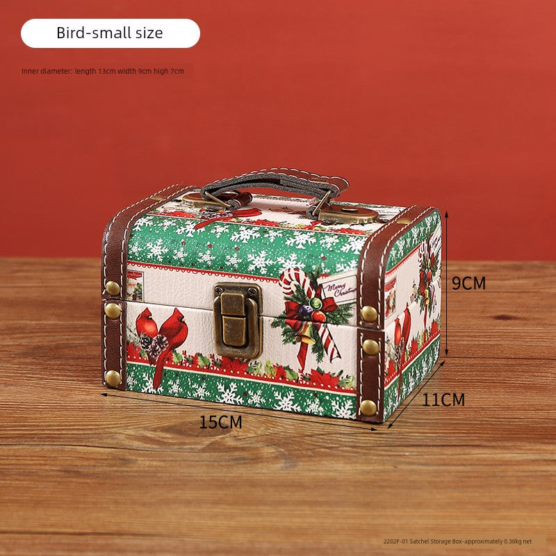 European Style Retro Exquisite Wooden Children's Jewelry Box