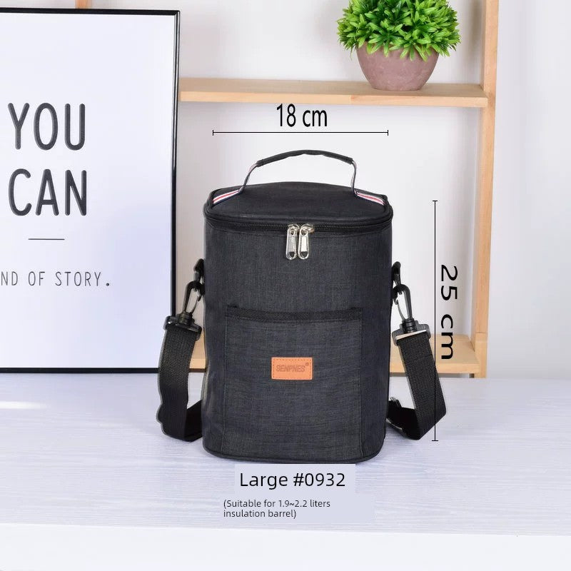 Multi-Layer 2.8 L Insulated Barrel Long Lunch Box Bag