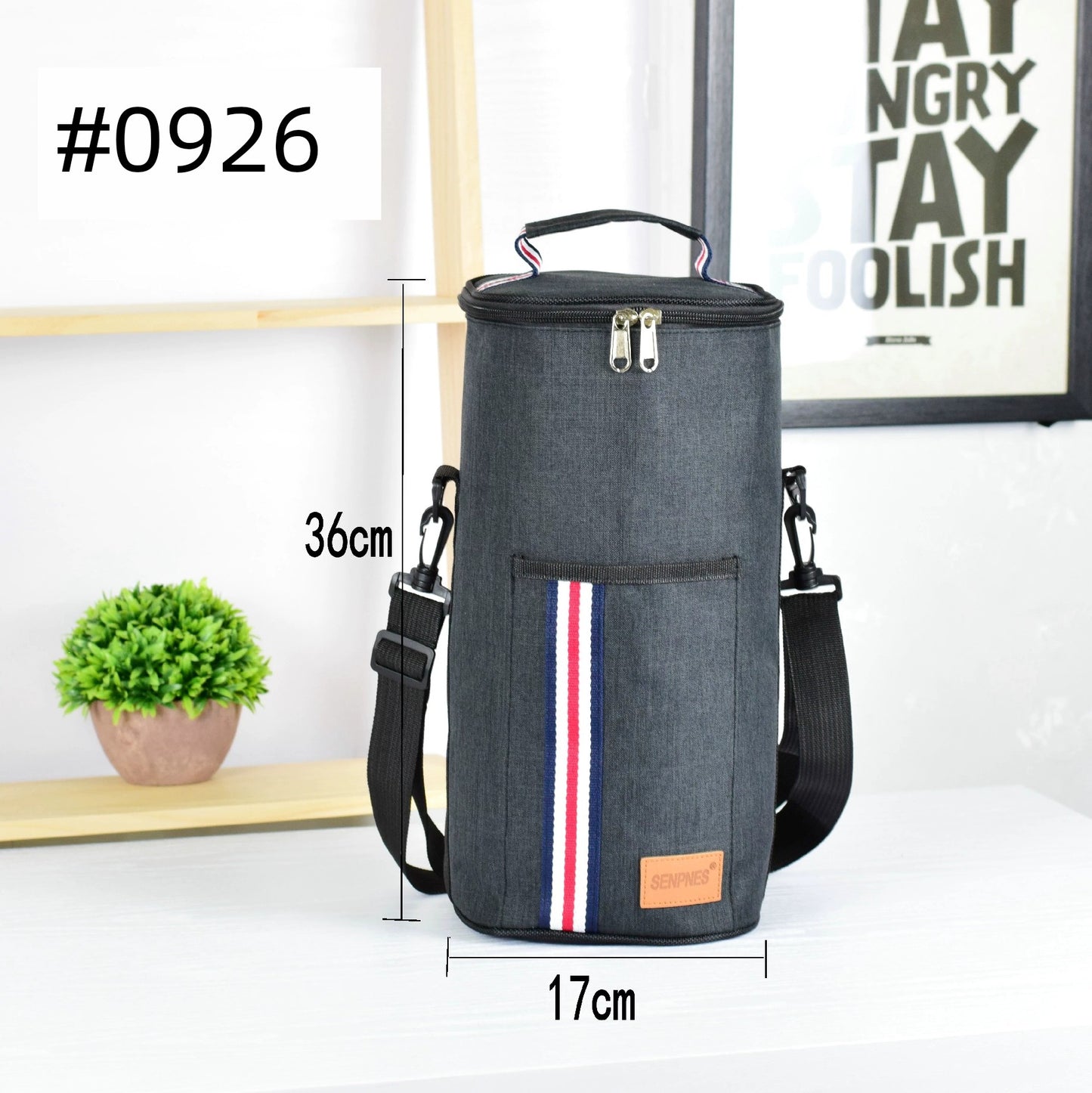 Multi-Layer 2.8 L Insulated Barrel Long Lunch Box Bag