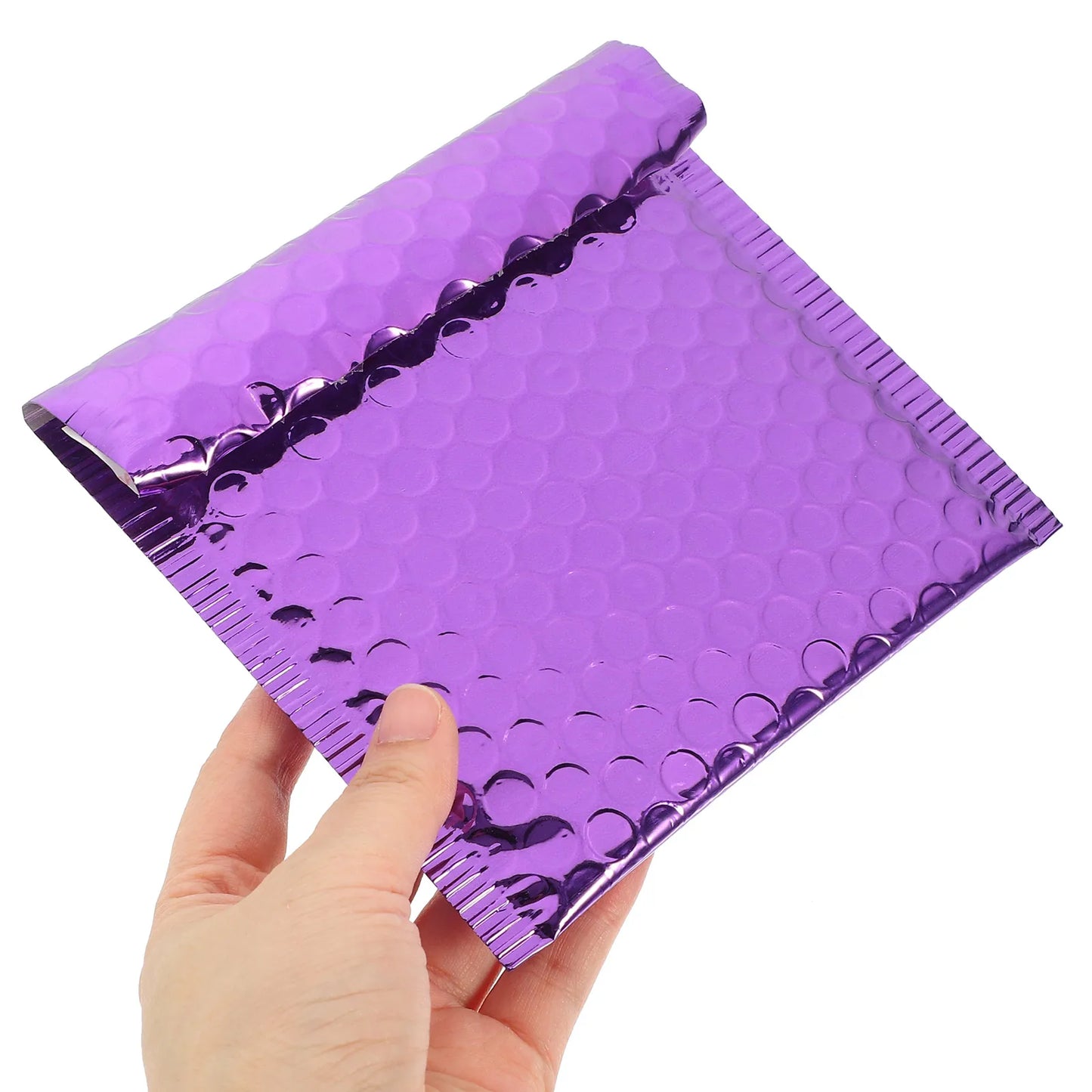 20Pcs Holographic Bubble Mailer Purple Mailing Envelope Waterproof Courier Bag Padded Bubble Envelopes Pack Bag NEW for Shipping