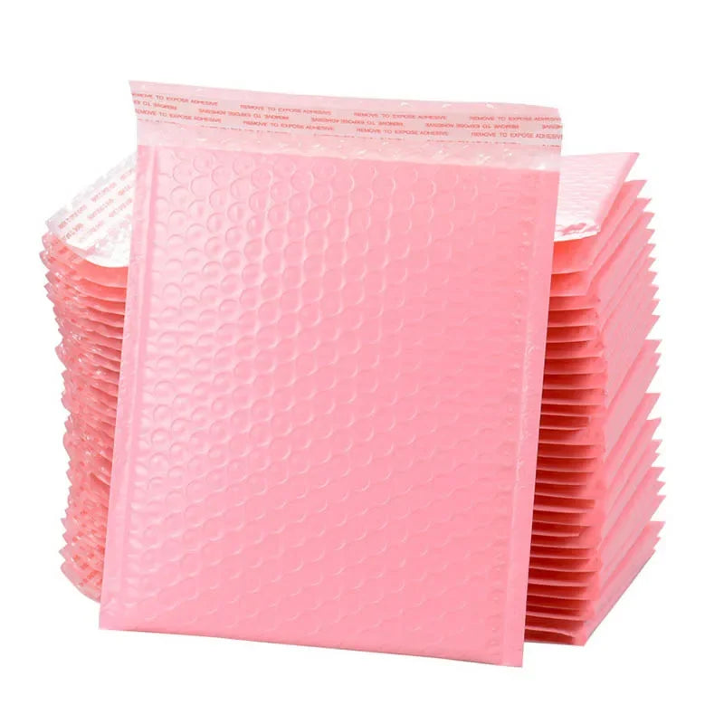 Pink Bubble Envelope Bags Self Seal Mailers - 10pcs Padded Shipping Envelopes with Bubble Mailing Bag for Gift Packages