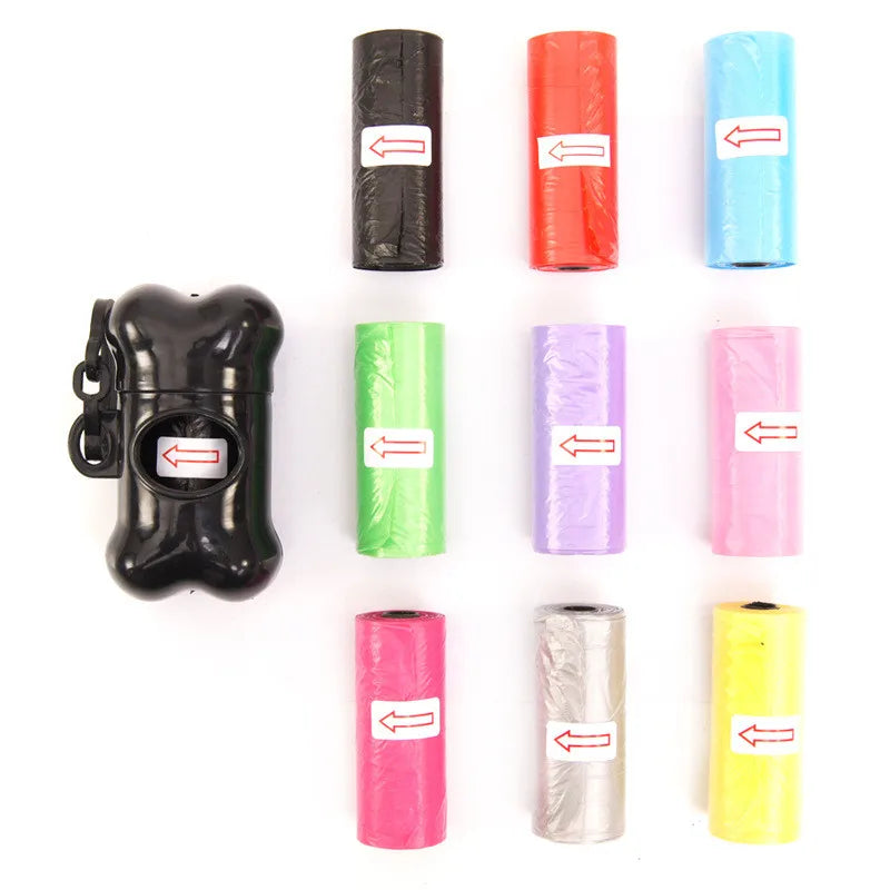 Pet Dog Poop Bags Dispenser Collector Garbage Bag Puppy Cat Pooper Scooper Bag Small Rolls Outdoor Clean Pets Supplies