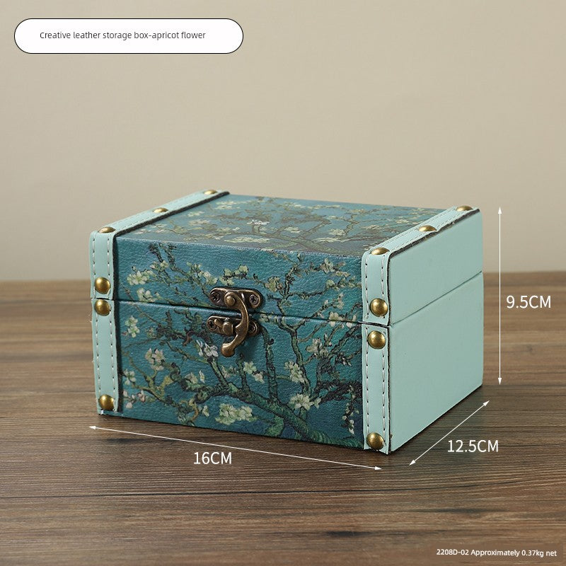 European Style Retro Exquisite Wooden Children's Jewelry Box