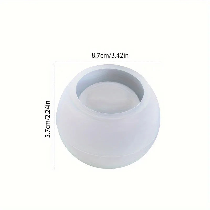 1pc Resin Round Candle Jar Silicone Mold - DIY Art Crafts