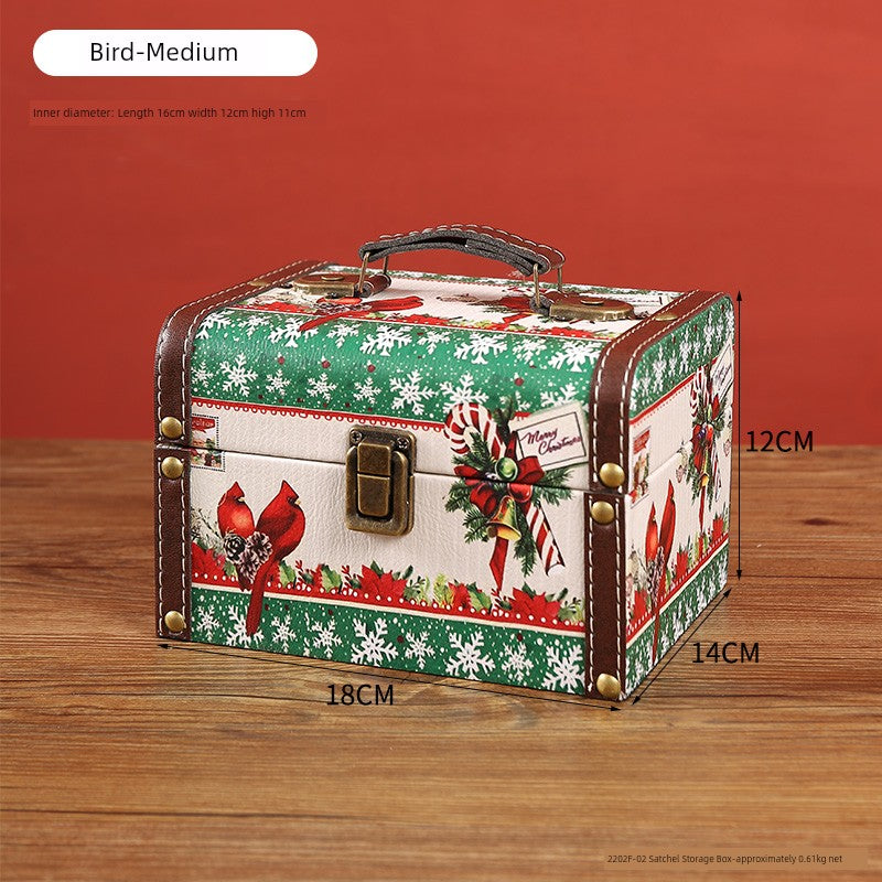 European Style Retro Exquisite Wooden Children's Jewelry Box