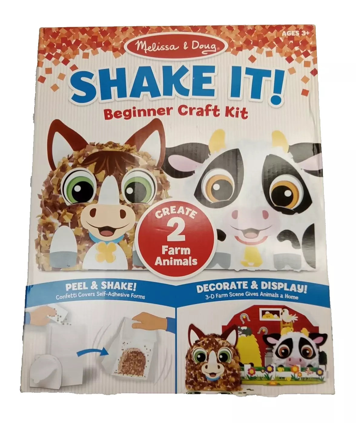 New Melissa & Doug Shake It! Beginner Craft Kit - 2 Farm Animals