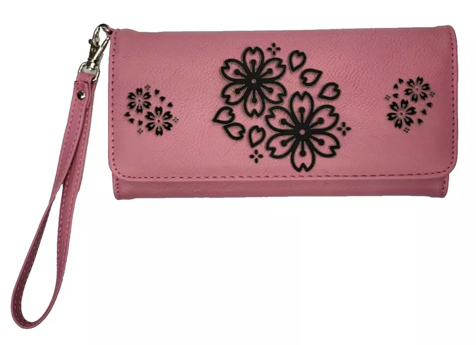 Personalized Leather Engraved Woman's Wallet