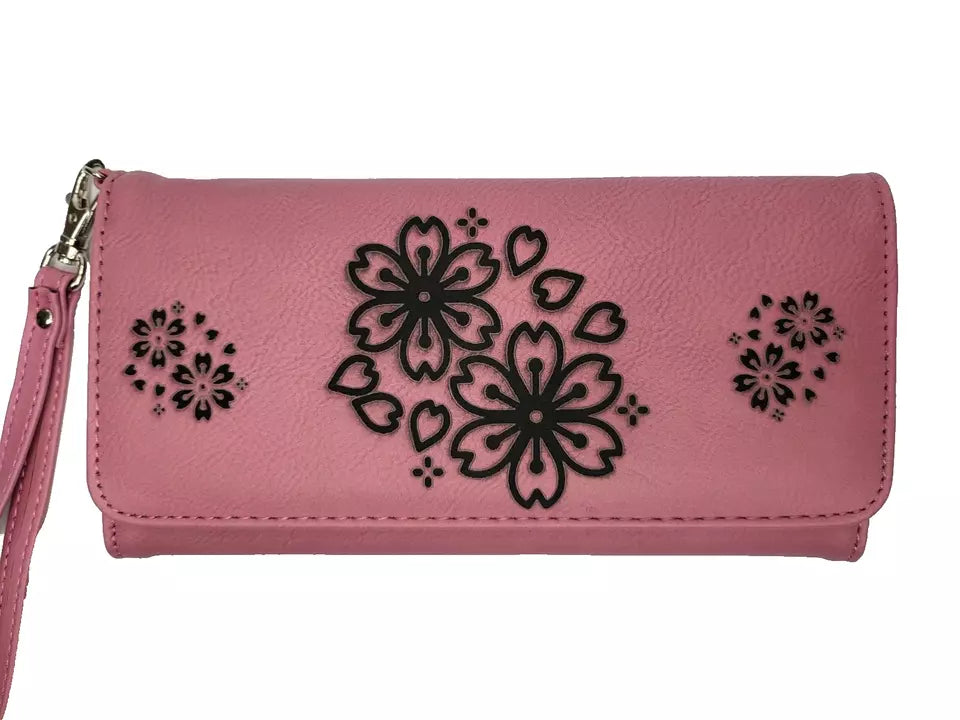 Personalized Leather Engraved Woman's Wallet